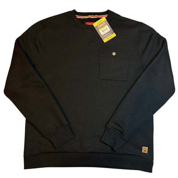 Coleman Black Pocket Sweater sz: MEDIUM  NEW WITH TAGS - Picture 1 of 5